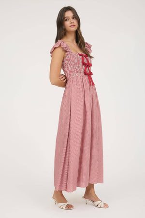 Home Town Fair Plaid Midi Dress