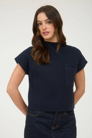 Central Park Knotted Pocket Top