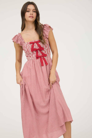 Home Town Fair Plaid Midi Dress