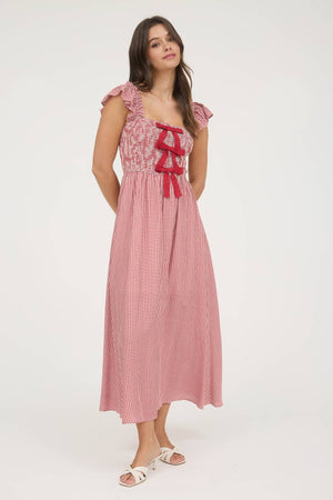 Home Town Fair Plaid Midi Dress
