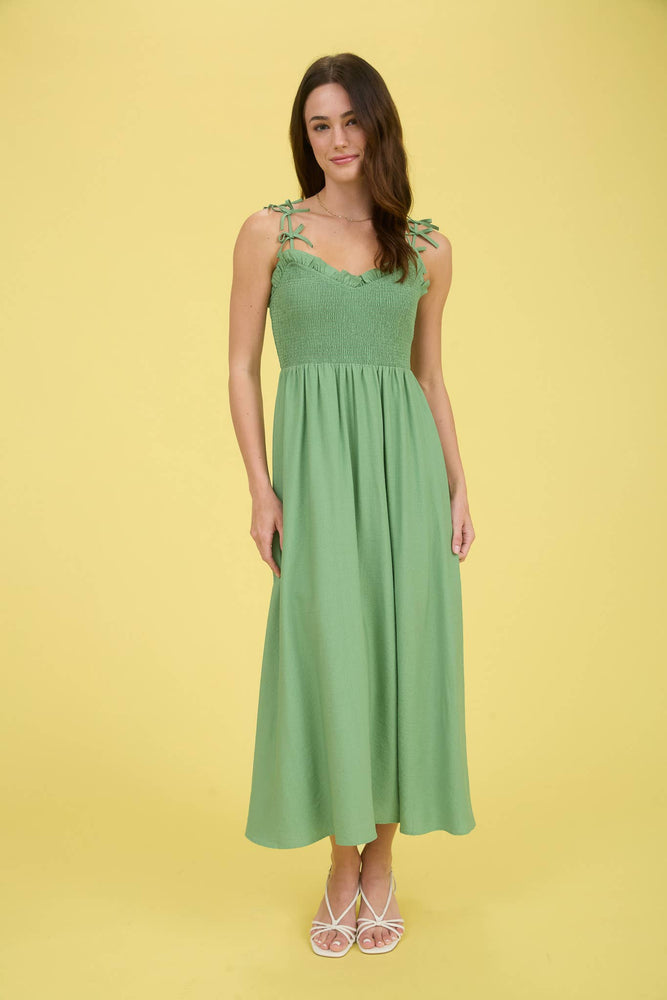 Sweetheart Bow Midi Dress
