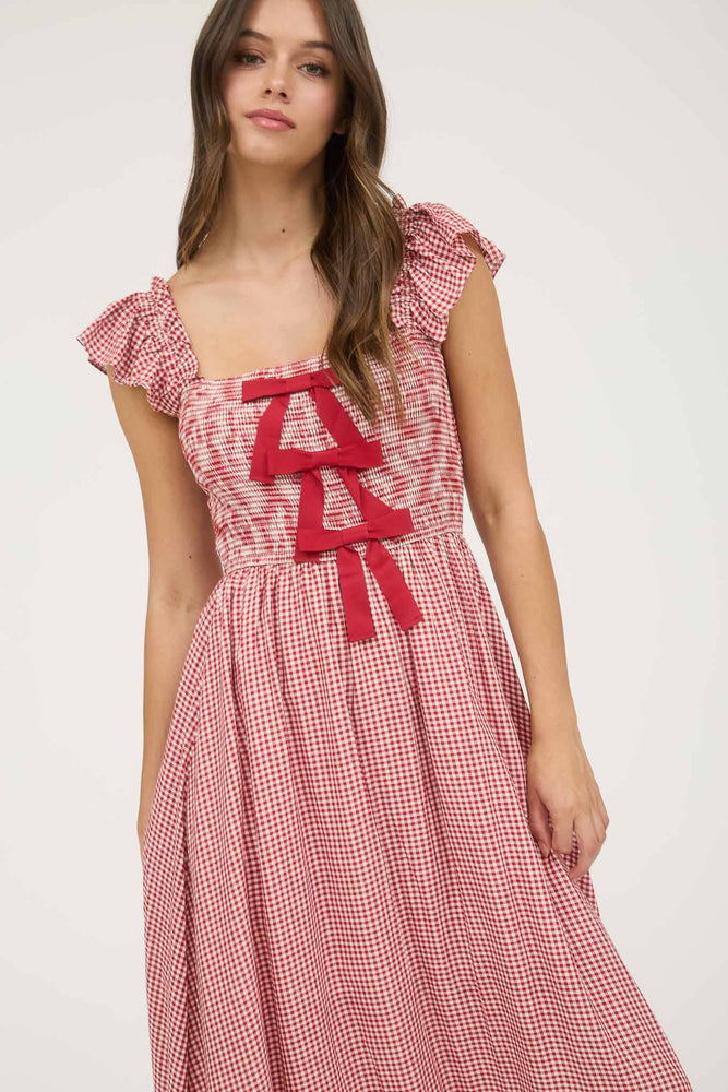 Home Town Fair Plaid Midi Dress