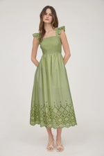 Once Upon A Dream Eyelet Midi Dress