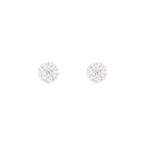 Park and Buzz radiance stud. Sparkle ball earrings. Hillberg and Berk. Canadian Brand. Glitter ball earrings. Silver sparkle earrings jewelry jewellery